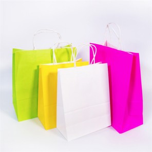 Kraft Cov Hnab Hnab nrog Twisted Handles